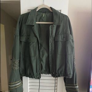 Green free people jacket